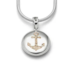 Anhänger "Anker/Muschel" Ellipse, Strandsand