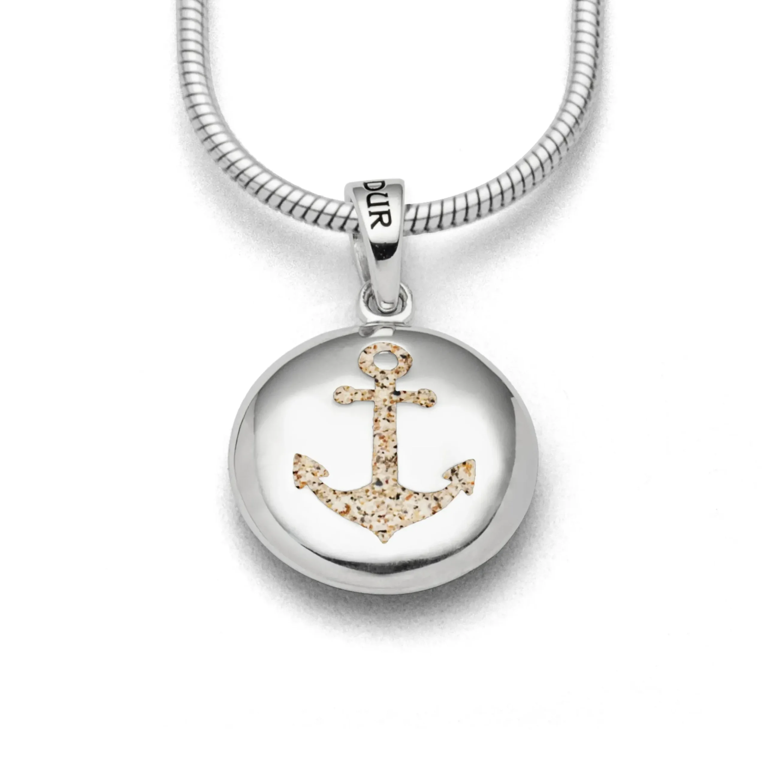 Anhänger "Anker/Muschel" Ellipse, Strandsand