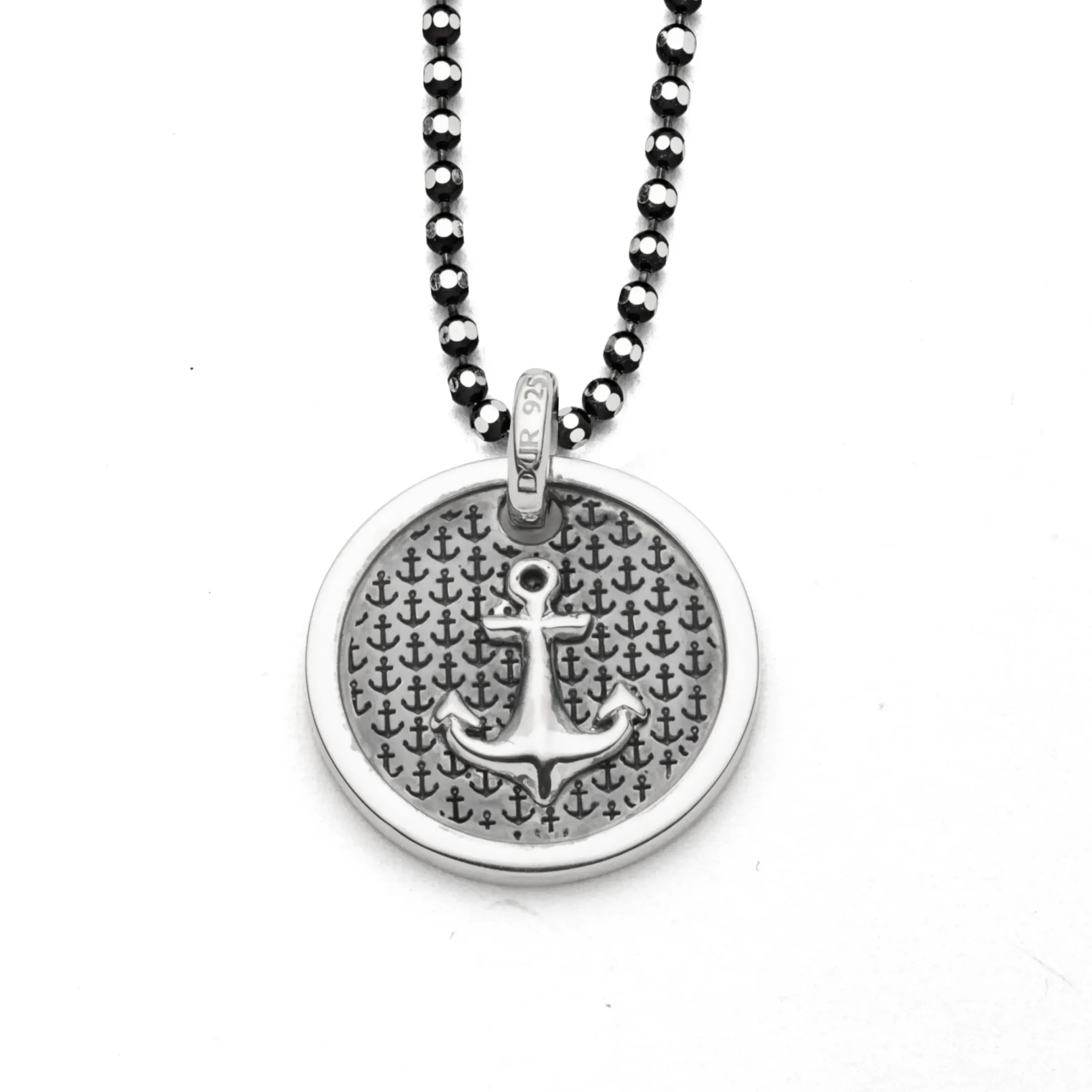 Anhänger Ankerplatz "Anker" rund oxidiert