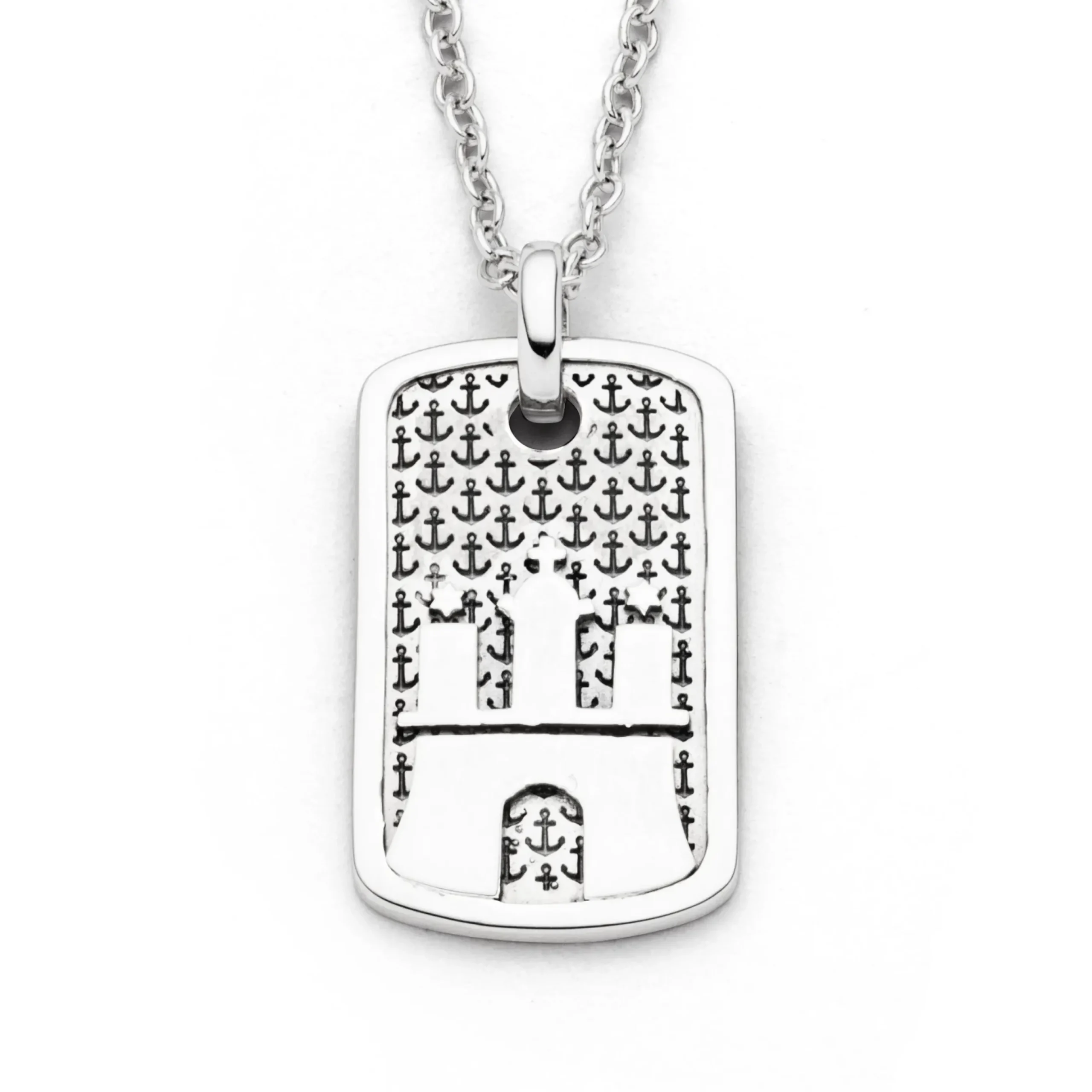 Anhänger Ankerplatz "Hamburg" rhodiniert