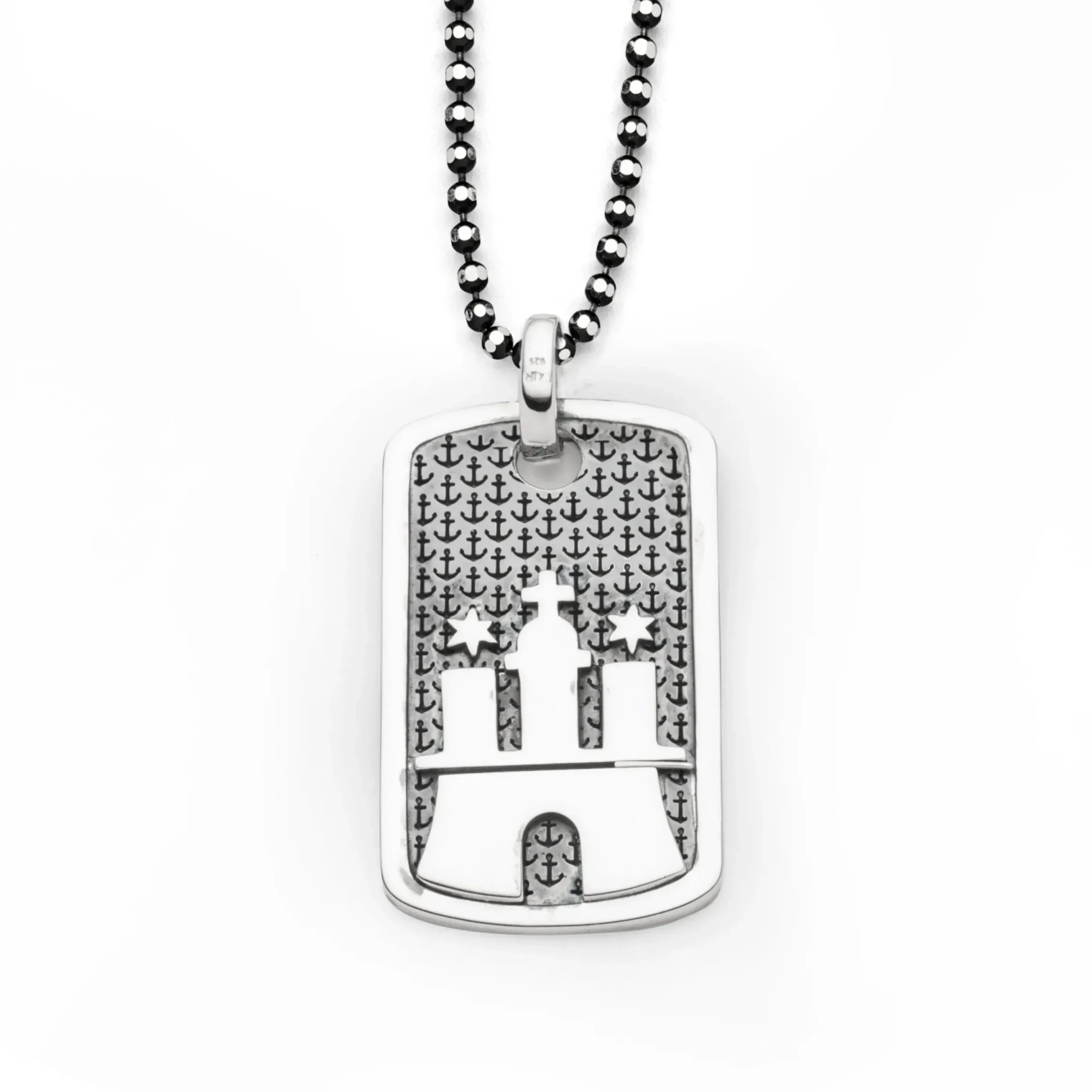 Anhänger Ankerplatz "Hamburg"L oxidiert