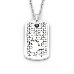 Anhänger Ankerplatz "Rügen" rhodiniert