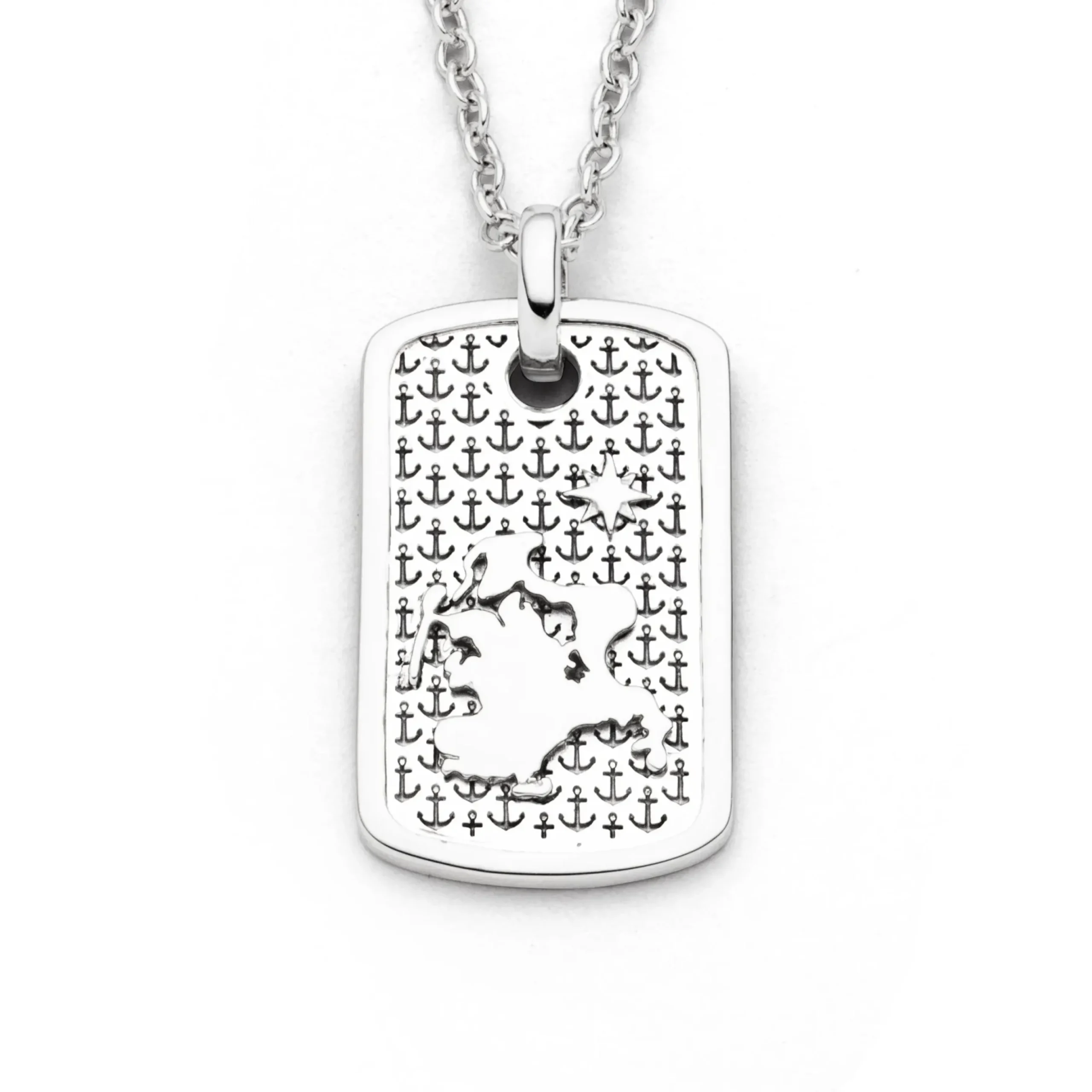 Anhänger Ankerplatz "Rügen" rhodiniert