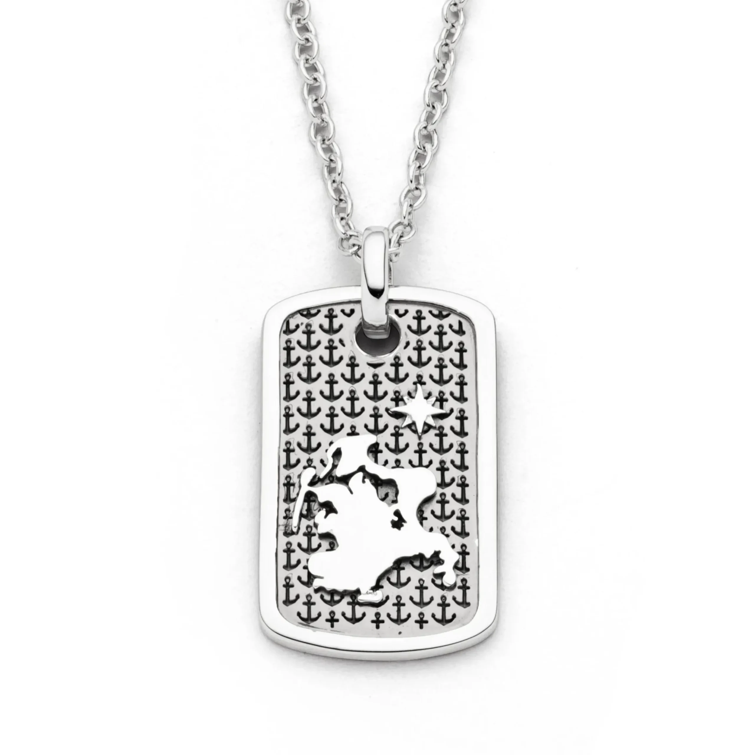 Anhänger Ankerplatz "Rügen" rhodiniert