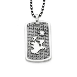 Anhänger Ankerplatz "Rügen"L oxidiert