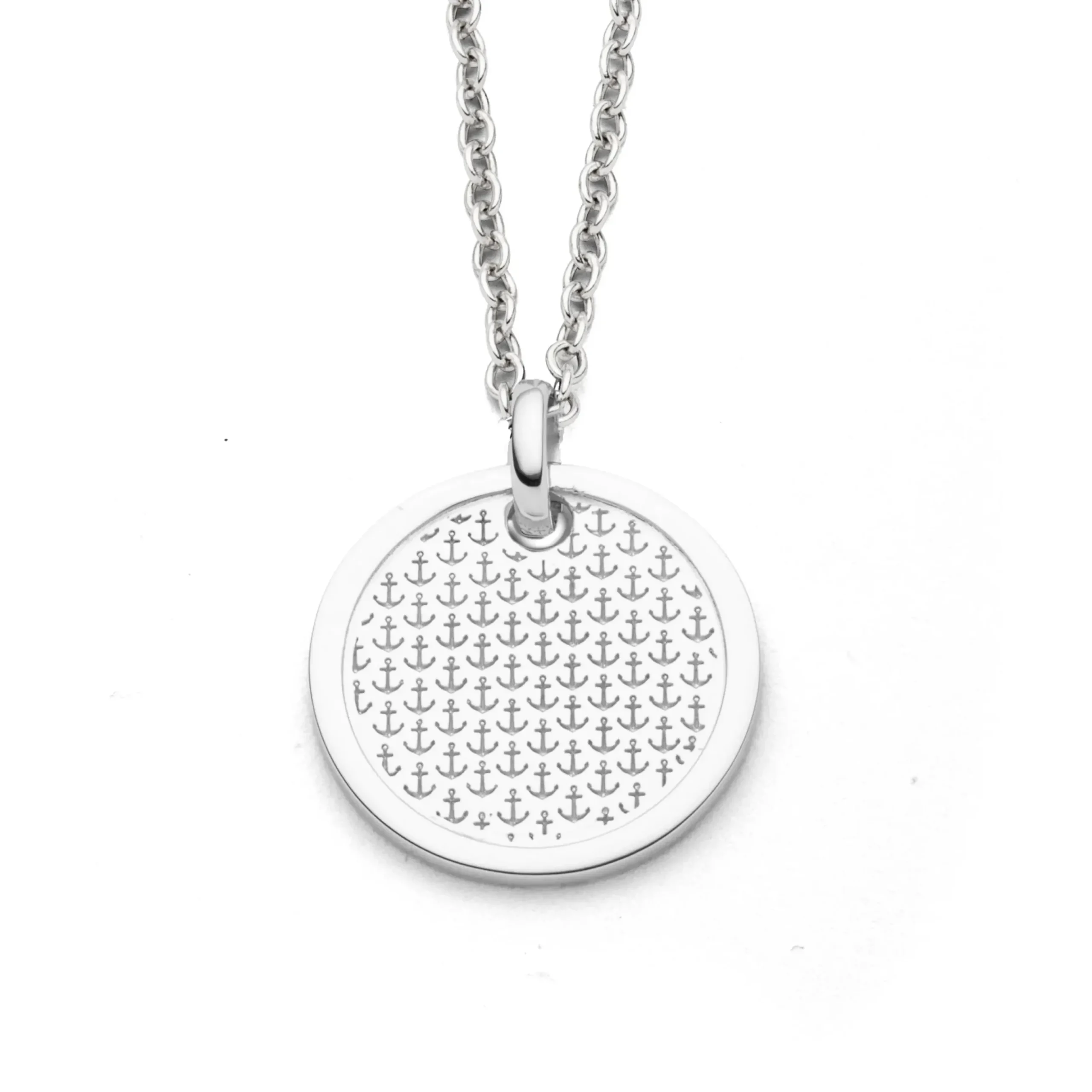 Anhänger "Ankerplatz" rund rhodiniert