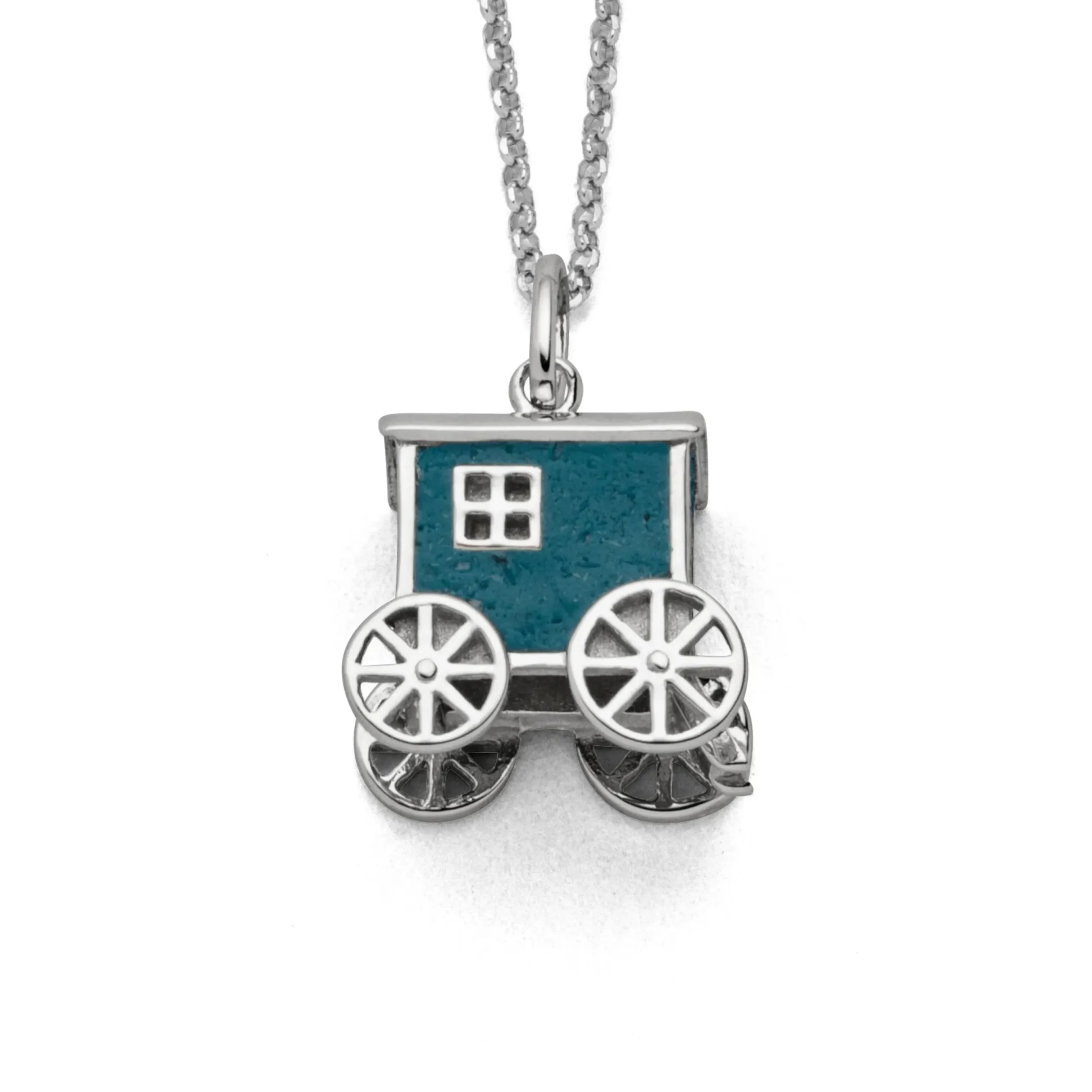 Anhänger "Badekarren Norderney" Steinsand blau