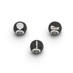 Anhänger "Bead Warnemünde" Lavasand