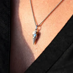 Anhänger "Eistüte" Strandsand/Koralle