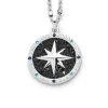 Anhänger "Kompassrose 2.0" Zirkonia und Lavasand