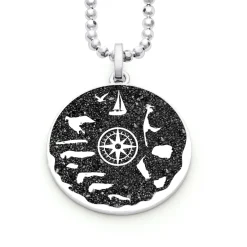 Anhänger "Nordsee Kompassrose" Lavasand