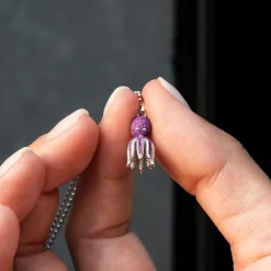 Anhänger "Oktopus" Steinsand rosa