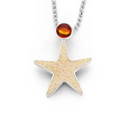 Anhänger "Sandseestern/Bernstein" Strandsand