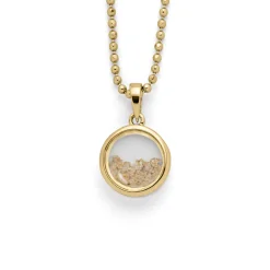 Anhänger "Sandsturm" klein vergoldet