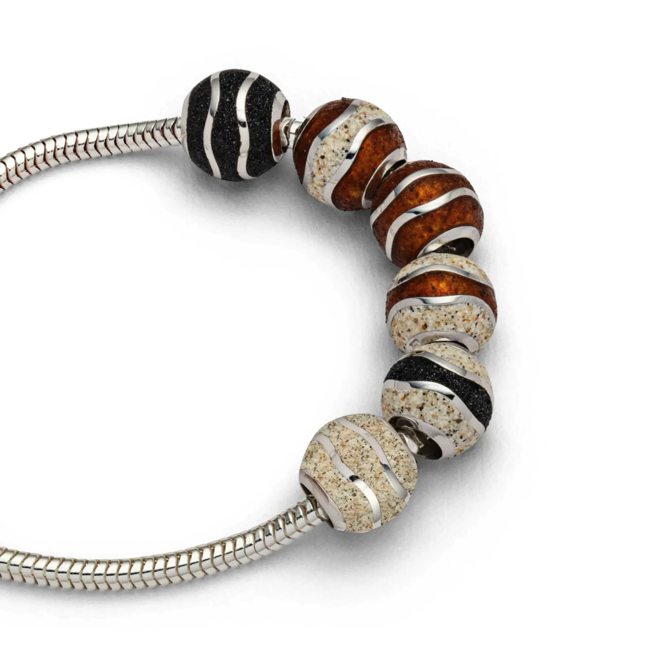 Anhänger Strandwelle "Bead" Bernstein/Strandsand