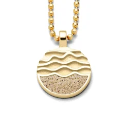 Anhänger "Strandwellen 2.0" vergoldet