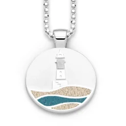 Anhänger Strandwellen "Büsum" Strandsand, blauer Steinsand