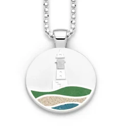 Anhänger Strandwellen "Büsum" Strandsand, grüner+blauer Steinsand