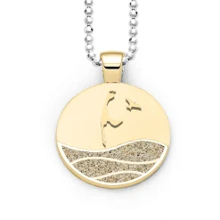 Anhänger Strandwellen "Sylt" Strandsand vergoldet