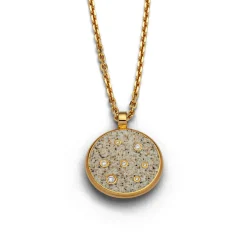 Anhänger"Monaco" Strandsand/Zirkonia vergoldet