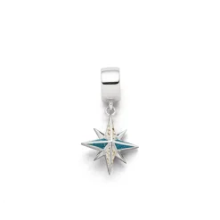 Charm "Kompassrose" Strandsand/Steinsand blau