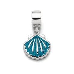 Charm "Muschel" Steinsand blau