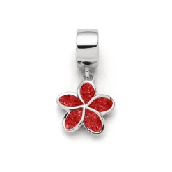 Charm "Plumeria Blüte" Koralle