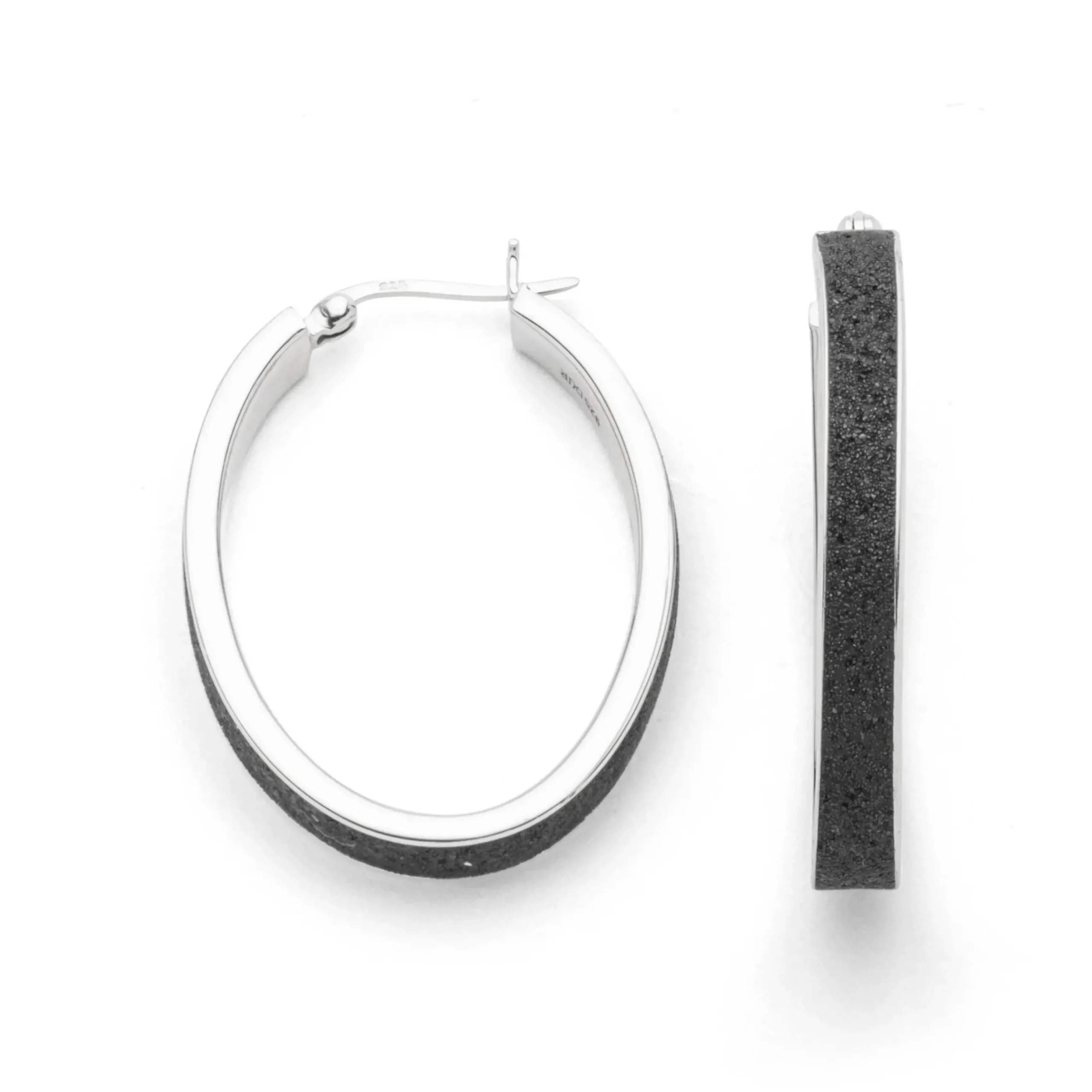 Creole "oval 36,8mm" Lavasand