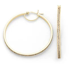 Creole "rund 42,3 mm" Strandsand vergoldet