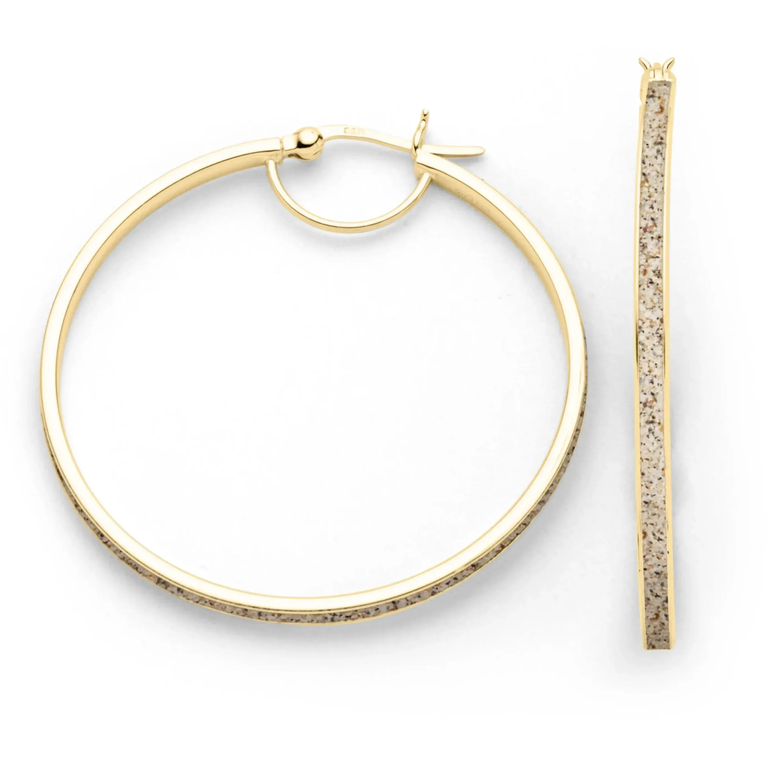 Creole "rund 42,3 mm" Strandsand vergoldet