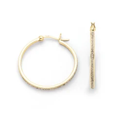 Creole "rund 30 mm" Strandsand vergoldet