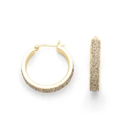 Creole "rund 25,5 mm" Strandsand vergoldet