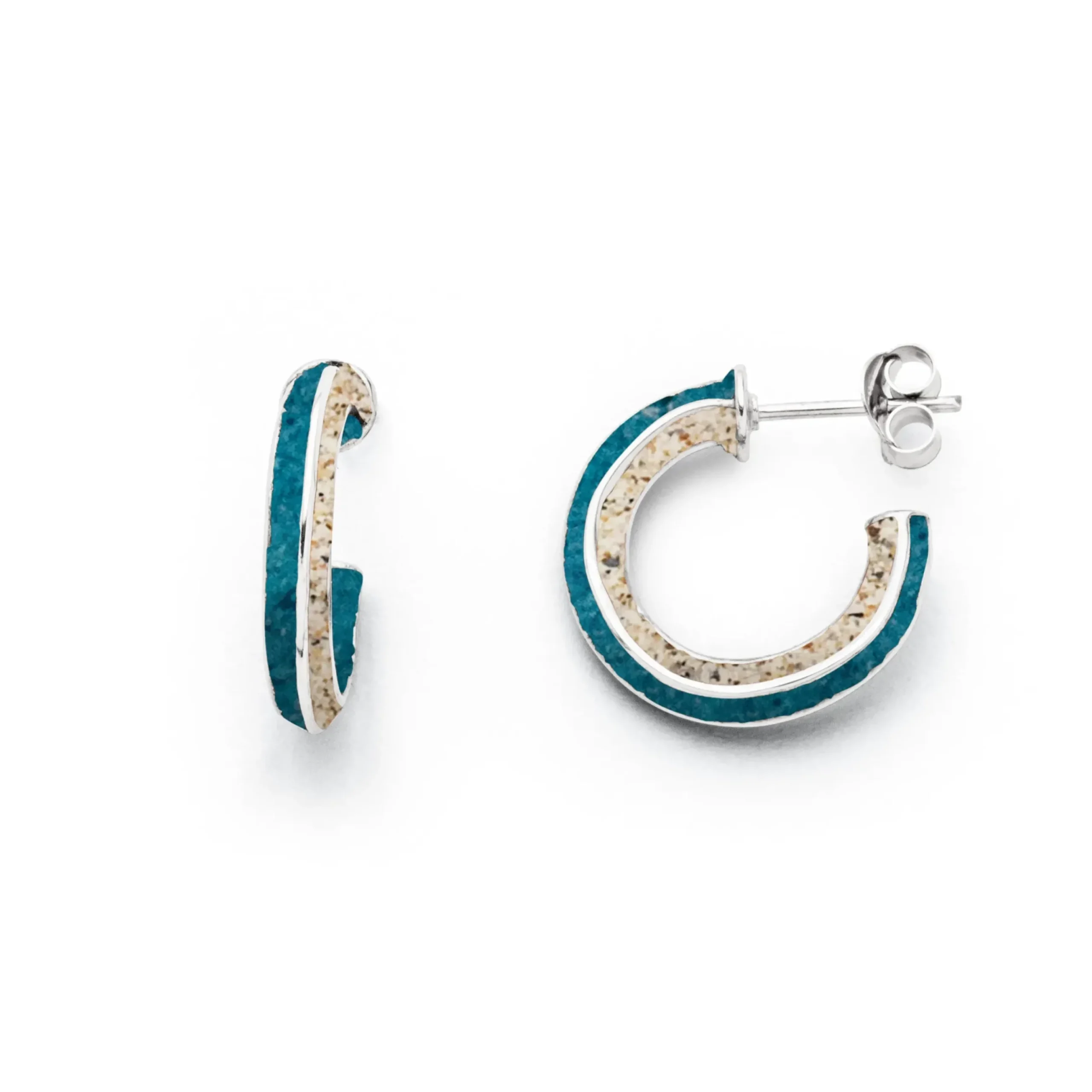 Creole "Wellenspiel" Strandsand/Steinsand blau