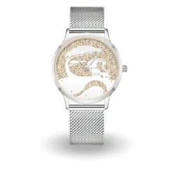 DUR Uhr 36er "Küste" Strandsand, matt, Mesh Band Edelstahl