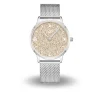 DUR Uhr 36er "Maritim" Strandsand, Mesh Band Edelstahl