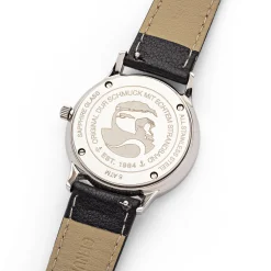 DUR Watch Armband, Leder schwarz18 mm