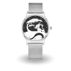 DURUhr 36er "Küste" Lavasand, Mesh Band Edelstahl