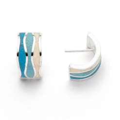 Halbcreole "Welle" Strandsand/Steinsand blau