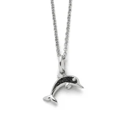 Kette "Delfin" Lavasand