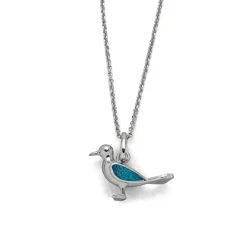 Kette "Möwe" Steinsand blau