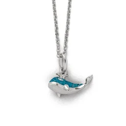 Kette "Walfisch" blauer Steinsand