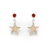 Ohrhänger "Sandseestern/Bernstein" Strandsand
