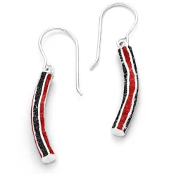 Ohrhänger "Wellenspiel" Lavasand/Koralle