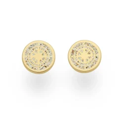 Ohrring "Kompass" vergoldet