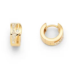 Ohrring "Maui" Strandsand/Zirkonia vergoldet