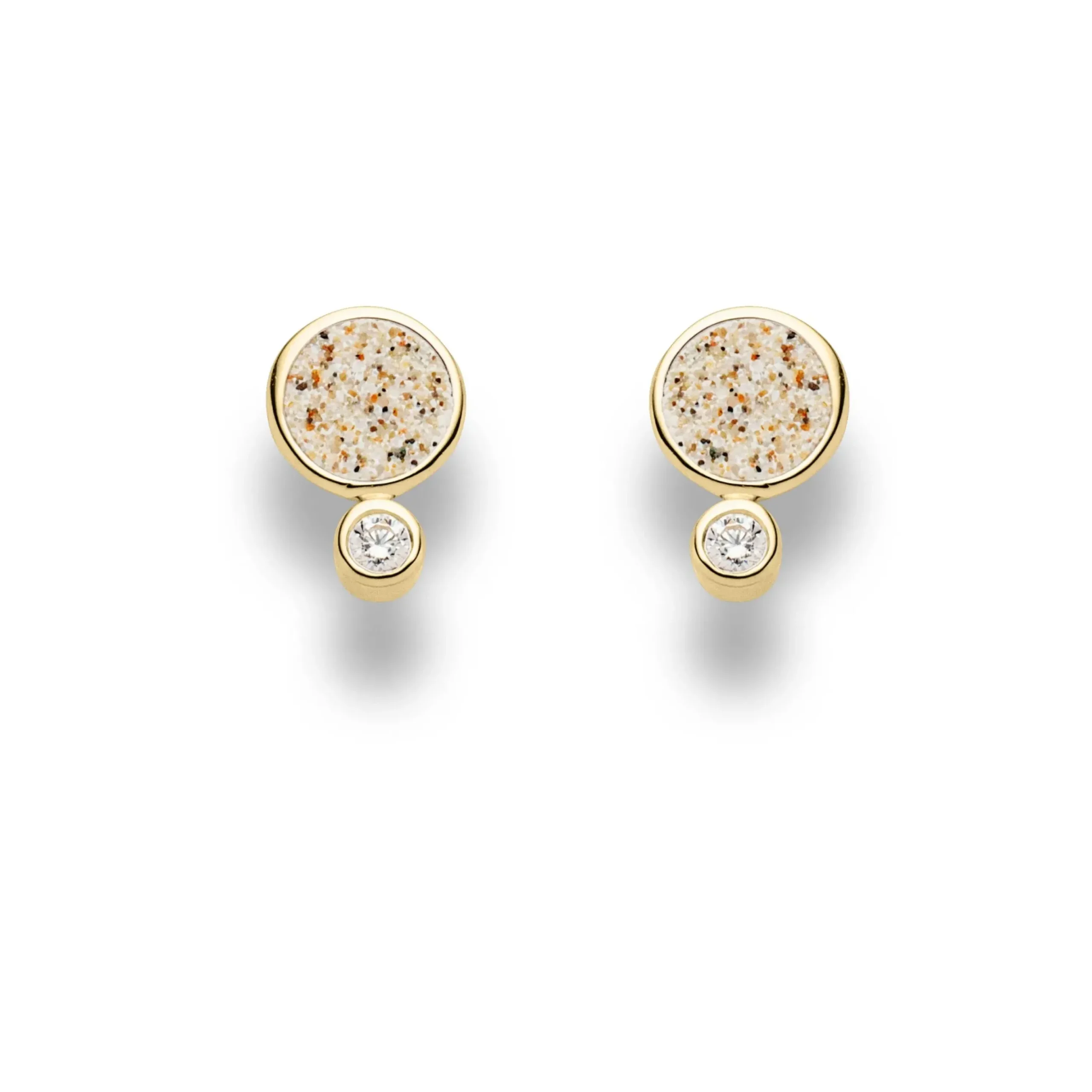 Ohrring "Polarstern 2.0" Strandsand vergoldet