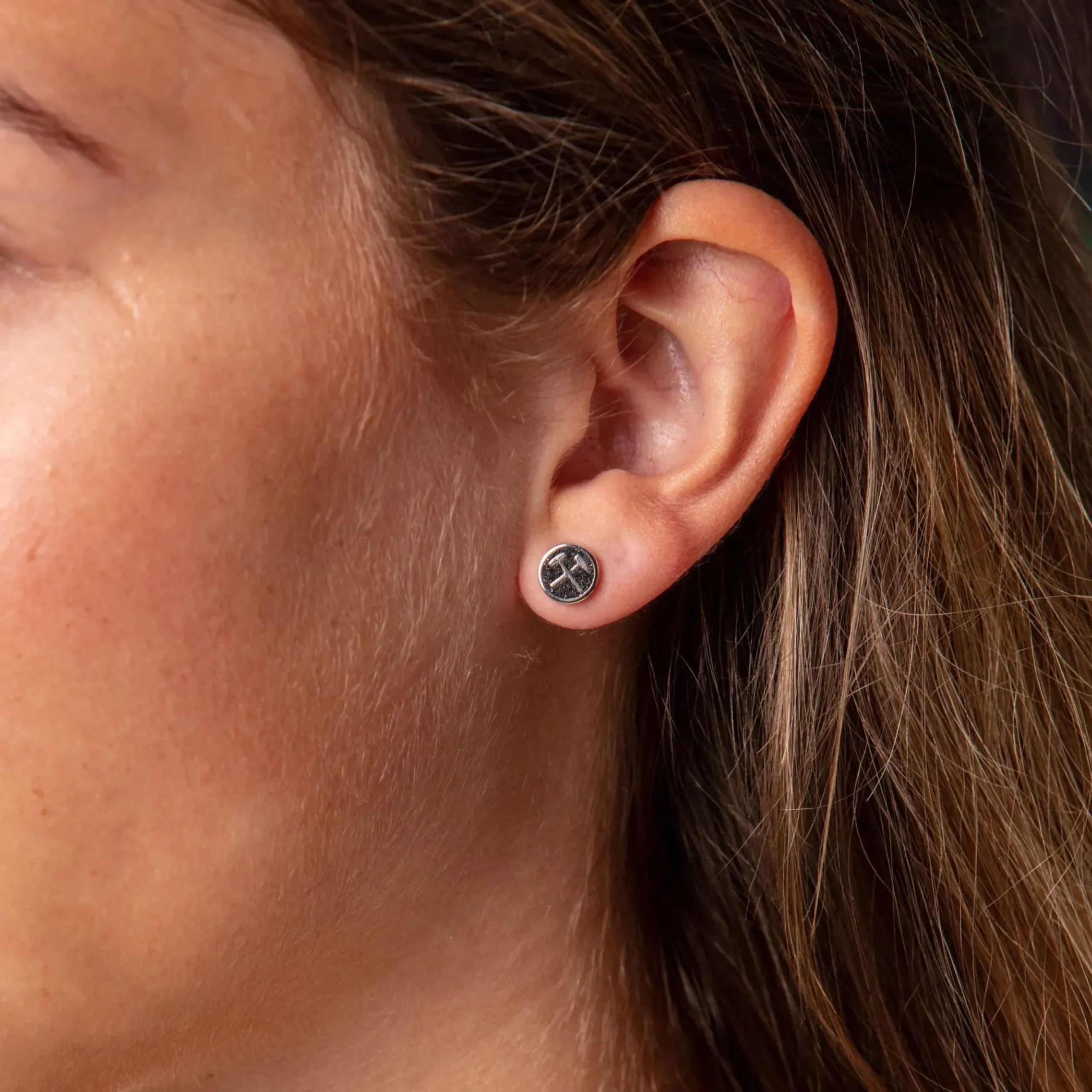 Ohrring "Schlägel & Eisen" 8 mm