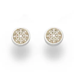 Ohrring "Steuerrad" 8 mm Strandsand