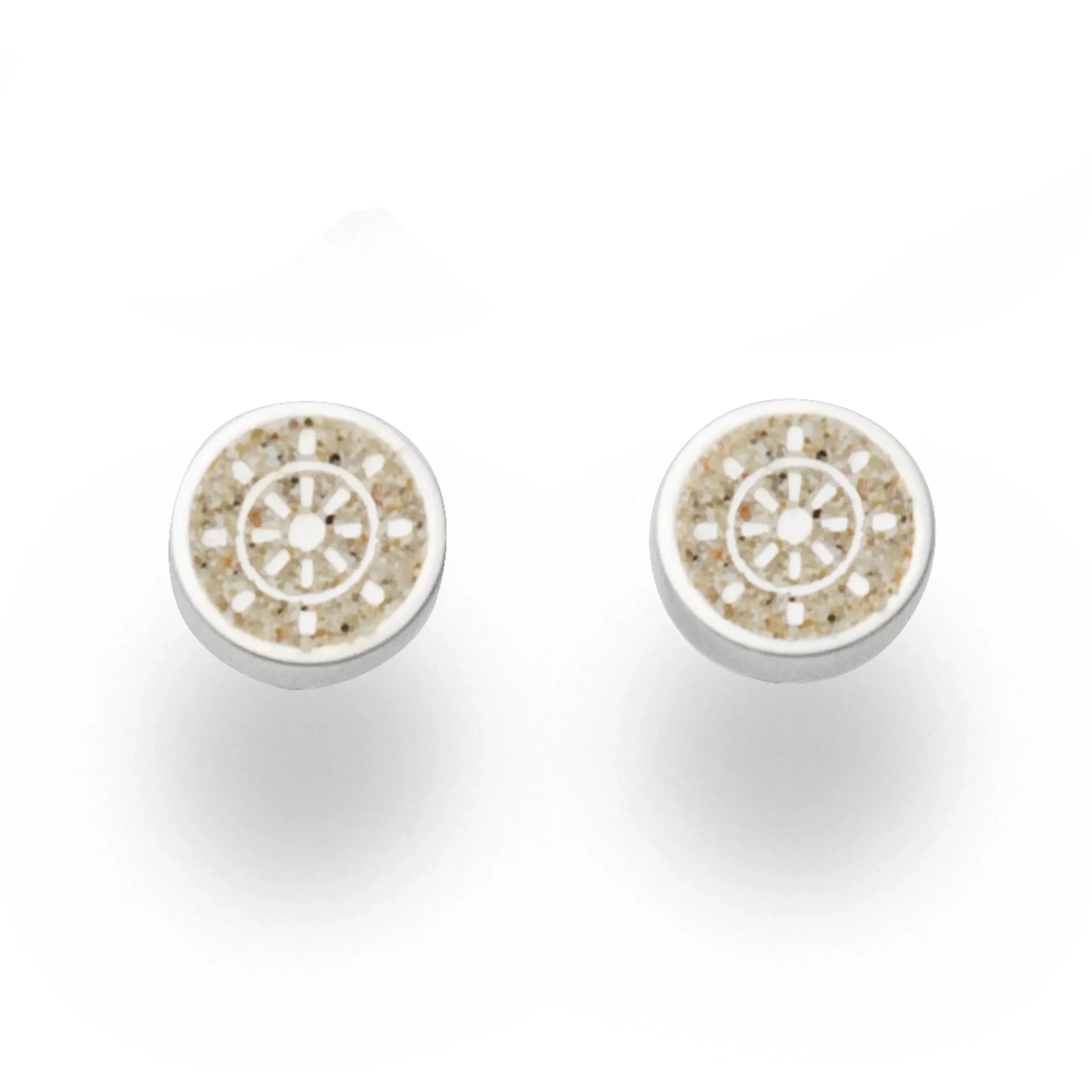 Ohrring "Steuerrad" 8 mm Strandsand