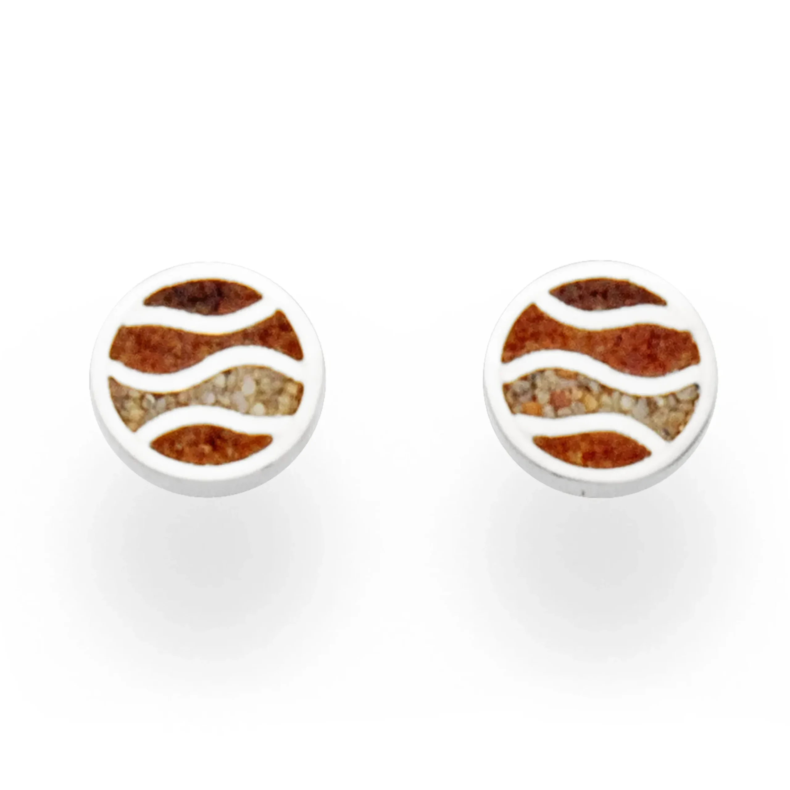 Ohrring "Strandwelle" Bernstein-Strandsand-Mix